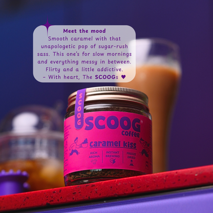 "Caramel Kiss Instant Coffee — Lifestyle"