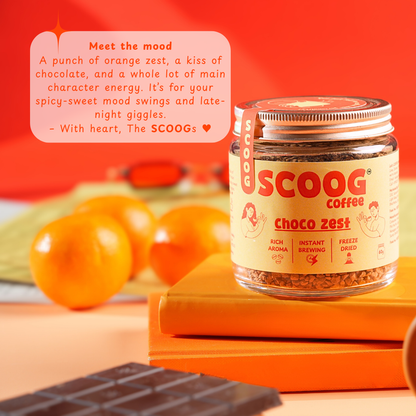 "Choco Zest Instant Coffee — Lifestyle"
